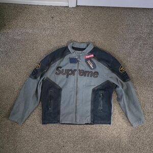 Supreme Men's Two-Tone Lightweight Jacket - Gray and Blue